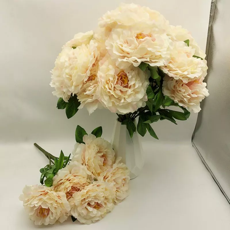 5 سربراہ مصنوعی پیونی گلدستے