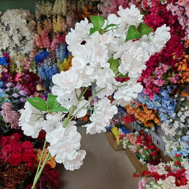 سفید چیری پھول مصنوعی پھول